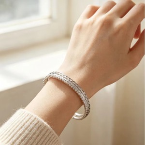 Bracelet en acier inoxydable CZ pour femme, couleur or et argent, bracelet ovale en cristal de luxe, étanche, bijoux de mariage et de fête pour un usage quotidien - Product Image 1
