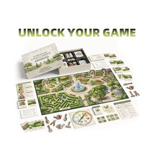 เกมกระดานคารอม FUXI European Estate Garden  แบบเต็มสี  ทำจากกระดาษแข็ง  เกมสนุกสำหรับครอบครัว  เกมเสริมทักษะสำหรับ 2 ผู้เล่น - Product Image 2