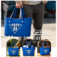 Sac à bandoulière personnalisé en EVA imperméable, sac fourre-tout léger et essuyable, sac à main ouvert, sac en silicone polyvalent et durable pour le quotidien