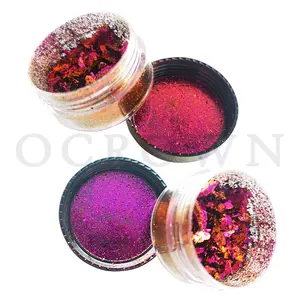 Pigmento Camaleón en polvo, brillo para decoración de uñas, efecto espejo, efecto camaleón, pigmento perlado