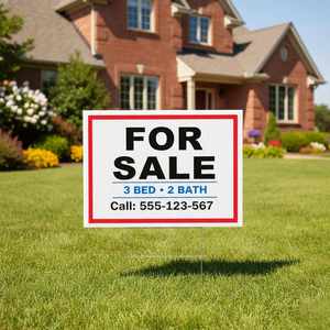 All Weather UV Protected 18x24 Double Sided <b>Custom</b> Print Yard Signs with H-Stake for Services Home Cleaning Services Promotion - Product Image 3