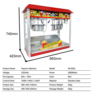 Máy làm bỏng ngô cỡ lớn thương mại Trung Quốc giá rẻ, 16 oz, máy làm bỏng ngô cỡ lớn với chảo chống dính - Product Image 2