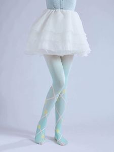 Collants imprimés avec nœud personnalisés Ins Tide Losange Lolita <span class=keywords><strong>Leggings</strong></span> amincissants Chaussettes pour filles mignonnes - Product Image 5