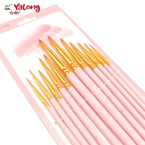 Yailong — pinceaux de <span class=keywords><strong>peinture</strong></span> pour artiste, brosse de <span class=keywords><strong>peinture</strong></span> de coloré, poignée en plastique, disponible en plusieurs couleurs, outil d'art pour enfants, offre spéciale - Product Image 1