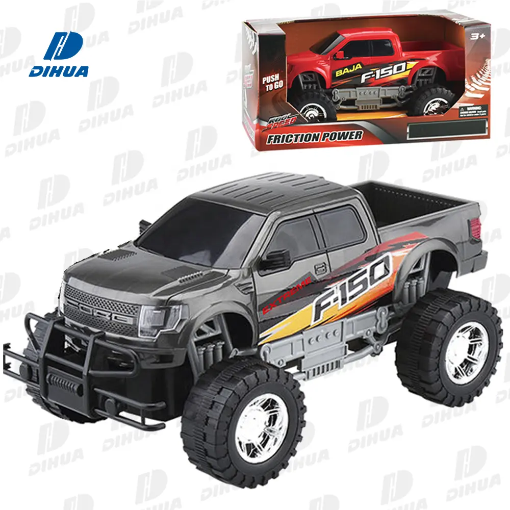 1:18 Scale Friction Power Tow Truck Toy Monster Truck Official Licensed Ford F150 Raptor Offroad Vehicle for Kids Plastic Buggy
