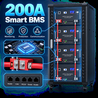 Système de stockage d'énergie LiFePO4 60 kWh à 4 niveaux, monté sur rack, 51,2 V 280 Ah 314 Ah, pour armoire 27U, pour solaire domestique