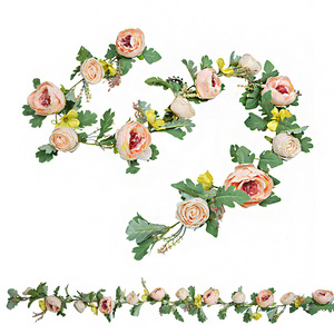 Guirlande de roses artificielles FUYI en soie, 100 cm, 200 cm, décoration de mariage, décoration de la maison, accessoires de photographie - Product Image 4