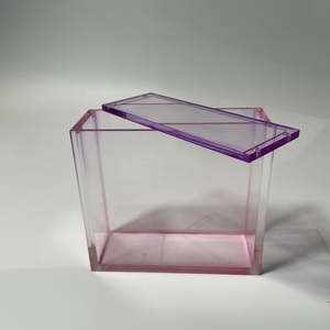High End Clear Gradient Acrylic <b>Box</b> Magnetic Lid Durable Booster <b>Box</b> for TCG Card <b>Collection</b> - Product Image 3