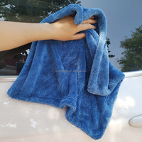 Serviettes en microfibre torsadée à boucles, 1400 g/m², 70*90 cm, séchage rapide, neuves, en microfibre pelucheuse, pour voiture