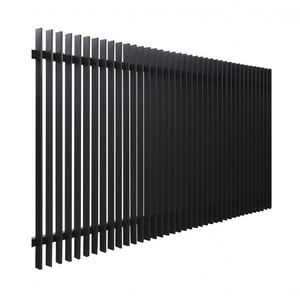 Clôture de <span class=keywords><strong>jardin</strong></span> en aluminium <span class=keywords><strong>composite</strong></span> à lames verticales, design moderne populaire, revêtement en poudre noire - Product Image 3