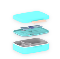 Vente chaude d'usine Boîte à bento de haute capacité pour enfants Boîte à lunch en plastique étanche avec couvercle en plastique
