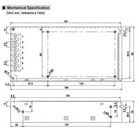 Alimentation industrielle Mean Well RS-150-24 24V 6.5A 156W à sortie unique pour système de contrôle PLC, machine CNC, équipement d'automatisation