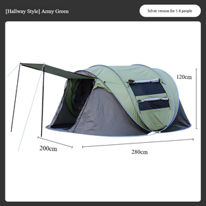 Tente de camping portable pliable monocouche, protection solaire et pluie, équipement essentiel pour la randonnée <span class=keywords><strong>en</strong></span> <span class=keywords><strong>famille</strong></span> et les <span class=keywords><strong>activités</strong></span> de plein air - Product Image 5