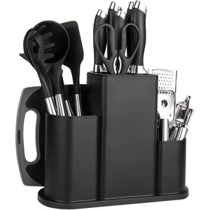 Kitchenware Set New Style Black Pink Green Luxury Premium Kitchen <b>Tools</b> Set <b>Silicone</b> Cooking Utensils Set - Product Image 1