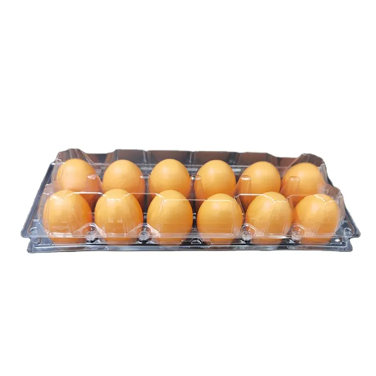 Gran oferta de cubiertas desechables de plástico transparente Bandeja para Huevos