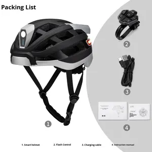 <span class=keywords><strong>Casco</strong></span> de seguridad integrado para hombres y mujeres para Bluetooth Smart con música para bicicleta Balance Car Scooter Riding Sombrero integrado - Product Image 5