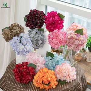 Ramos de Flores de Hortensia de Seda Artificial, Tallo Único, Decoración Floral para el Hogar, Bodas, Fiestas, Jarrones de Mesa, Oficina - Product Image 2