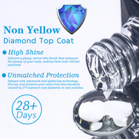KODIES vernis à ongles gel UV de marque privée GEL couche de finition non jaune super brillant sans sensation collante
