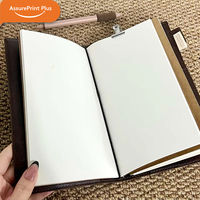 Journal de voyage vintage en cuir PU, carnet de poche personnalisé, reliure à feuilles mobiles rétro gaufrée, 60 feuilles