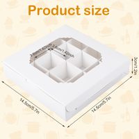 Boîtes en papier blanches vides à 16 compartiments avec inserts, fenêtre transparente et séparateurs pour assortiment de chocolats et de bonbons