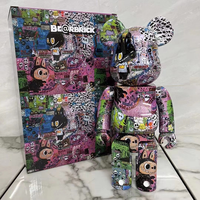 Vente en gros d'usine : Figurine Bearbrick 400% en ABS, emballage en boîte colorée, objet de collection en plastique