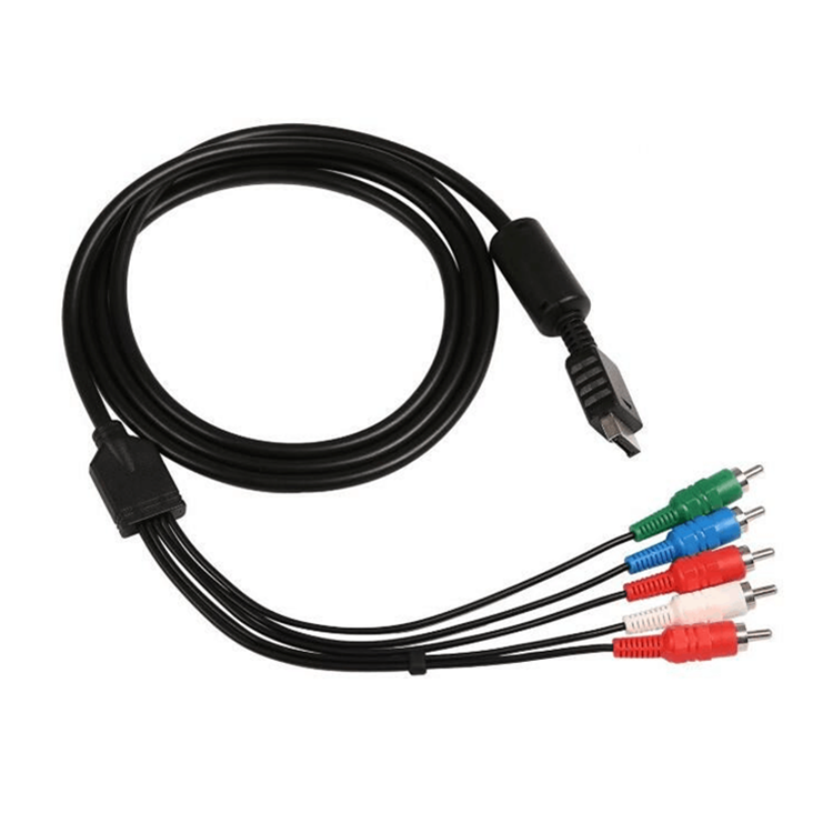 Para PS2 PS3 Cable AV Negro