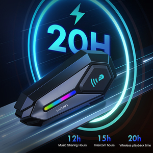 Luvin G8 BT 5.3 âm nhạc chia sẻ 2 Rider xe máy Mũ bảo hiểm Bluetooth <span class=keywords><strong>Intercom</strong></span> Tai nghe xe máy BT Tai nghe thông minh Nhà Máy ban đầu - Product Image 6