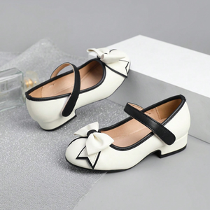 Autumn Kids Girl's Korean-Style Non-Slip <b>Soft</b> Soled Bow Knot Princess Pu Leather High Heel <b>Shoes</b> - Product Image 3