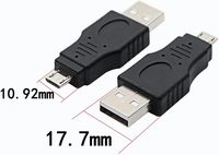 Adaptador de conector de datos USB 2,0 macho a Micro USB B macho M/M