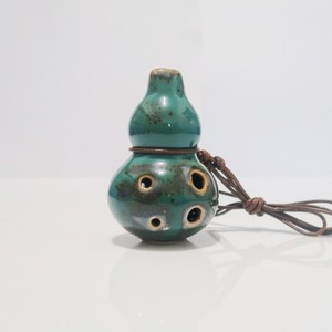 Flûte en céramique artisanale de haute qualité, type gourde, avec effet de four, instrument de musique en céramique, vente en gros - Product Image 6