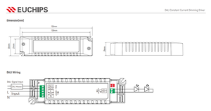 Euchips 12W dali2 liên tục hiện tại 1 kênh mờ lái xe với 300-<span class=keywords><strong>350ma</strong></span> đầu ra CE chứng nhận nhựa nhà ở dẫn lái xe - Product Image 5