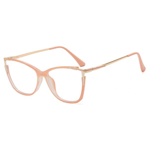 Marcos de metal óptico para mujer, antiluz azul, Cuadrado redondo grande, aleación de <span class=keywords><strong>oro</strong></span> caqui 2025 - Product Image 4