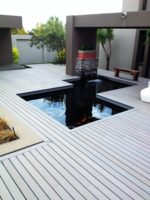 Planches de terrasse décoratives modernes pour l'extérieur, en bois-plastique composite, terrasse, sol, terrasse en composite WPC