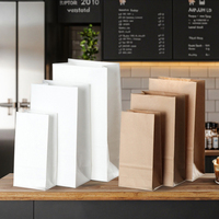 Sacs alimentaires en papier kraft personnalisés avec logo imprimé, écologiques, réutilisables, robustes et durables, avec poignées plates/torsadées, pour emballage de médicaments, petit format