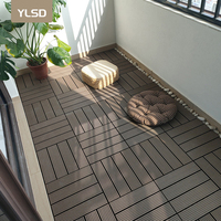 Dalles de terrasse en composite bois-plastique (WPC) étanches, à emboîtement, pour intérieur et extérieur, 300*300mm, vente en gros