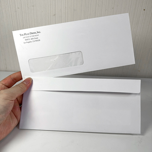 <strong>Wholesale</strong> Branded Custom Printed Your Own logo White #10 Dl Paper <strong>Envelope</strong> with Seal - Product Image 6