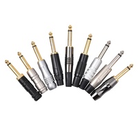 Connecteur audio mono TS 6,35 mm (1/4 pouce) noir à souder pour guitare, basse, amplificateur, instrument - Vente en gros