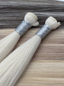 Extensions de <span class=keywords><strong>cheveux</strong></span> humains invisibles à double trame russe, nouées à la main, de qualité supérieure européenne, avec trame la plus fine - Product Image 5