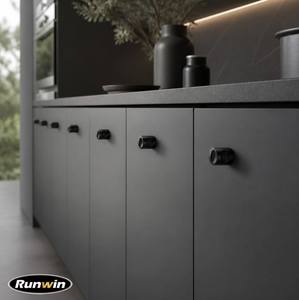 Matt-schwarze Küchengriffe aus Zinklegierung und Knöpfe für Schubladen, Kommoden, Schlafzimmer, Badezimmer, OEM und andere Möbelbeschläge - Product Image 3