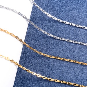 Collier ras du cou unisexe en acier inoxydable de 2,2 mm, chaîne à maillons, couleur or/argent, accessoires de bijoux tendance pour les fêtes - Product Image 1