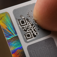 Étiquette holographique personnalisée à gratter avec code QR, autocollant de sécurité anti-contrefaçon, authentification de produit traçable