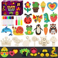 Kit de Peinture Magnétique en Bois DIY – Fournitures Artistiques et Créatives pour Enfants – Cadeaux d'Anniversaire et de Pâques pour Garçons et Filles – Jouets et Paniers Cadeaux