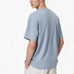 เสื้อยืดโอเวอร์ไซส์ คอวี แขนสั้น ผ้าฝ้าย 95% สแปนเด็กซ์ 5% ทรงหลวม ไหล่ตก แบบเรียบง่าย สีพื้น น้ำหนักเบา สไตล์ลำลอง - Product Image 3
