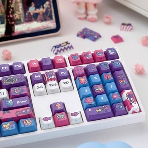 Graffiti gấu Keycaps Cherry hồ sơ nhuộm-sub Side in tỏa sáng thông qua mô hình hài hước PBT cho tất cả các loại MX Bàn phím cơ khí - Product Image 3