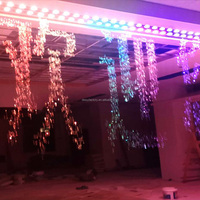 Rideau d'eau numérique étanche en acier inoxydable DEWY, écologique, avec contrôle musique/PLC/DMX512 pour aménagement aquatique commercial extérieur