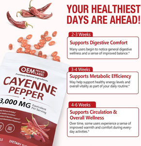 Cápsulas de Pimienta Cayena 12 en 1 con Vitaminas E, D3+K2, Semilla de Uva y Remolacha, Suplemento que Favorece la Salud del Corazón y los Vasos Sanguíneos - Product Image 5