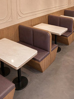 Canapés de salle à manger carrés sur mesure, tables en marbre, mobilier de restaurant moderne en bois massif pour salons de thé, cafés, maisons de thé, vert