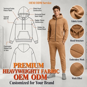 Sweat à capuche technique léger pour homme avec fermeture éclair intégrale et poche sur la manche, fabriqué sur mesure par Cenloong - Product Image 1