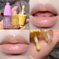 Baume à lèvres effet miroir brillant, végétalien, hydratant, non collant, repulpant, huile à lèvres en vrac, cosmétique de maquillage