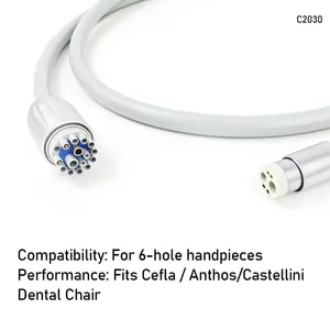 Cefla/Anthos/<span class=keywords><strong>Castellini</strong></span>, silla Dental Manual, tubo de fibra óptica, manguera de 6 orificios, turbina de aire ligera, pieza de mano, Motor, materiales de dentista - Product Image 6